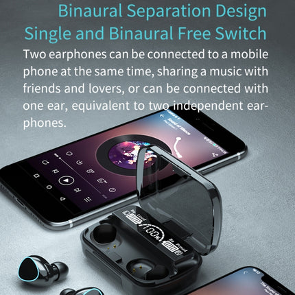 Auriculares inalámbricos Bluetooth M10 TWS con pantalla digital y estuche de carga, compatible con pantalla táctil, Siri y batería, M10 verde, M10 negro