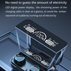 M10 Bluetooth 5.1 TWS Digital Display Wireless Bluetooth Earphone with Charging Box, Support Touch & Siri & Battery Display, M10 Black, M10 Green