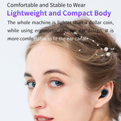 M10 Bluetooth 5.1 TWS Digital Display Wireless Bluetooth Earphone with Charging Box, Support Touch & Siri & Battery Display, M10 Green, M10 Black