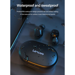 Original Lenovo XT91 Intelligent Noise Reduction Mini Wireless Bluetooth Earphone with Charging Box & LED Power Digital Display, Support Touch & HD Call & Voice Assistant & Dual-mode Earphone