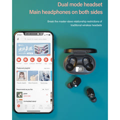 Original Lenovo XT91 Intelligent Noise Reduction Mini Wireless Bluetooth Earphone with Charging Box & LED Power Digital Display, Support Touch & HD Call & Voice Assistant & Dual-mode Earphone