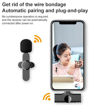 8 Pin Interface Live Broadcast Wireless Lavalier Microphone, 8 Pin