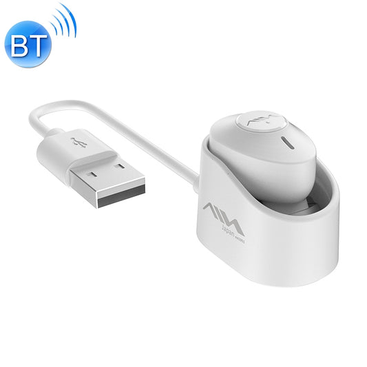 AIN MK-X18S USB Car Single Wireless Bluetooth Earphone with Charging Box, Support HD Call & Siri & Automatic Pairing, MK-X18S