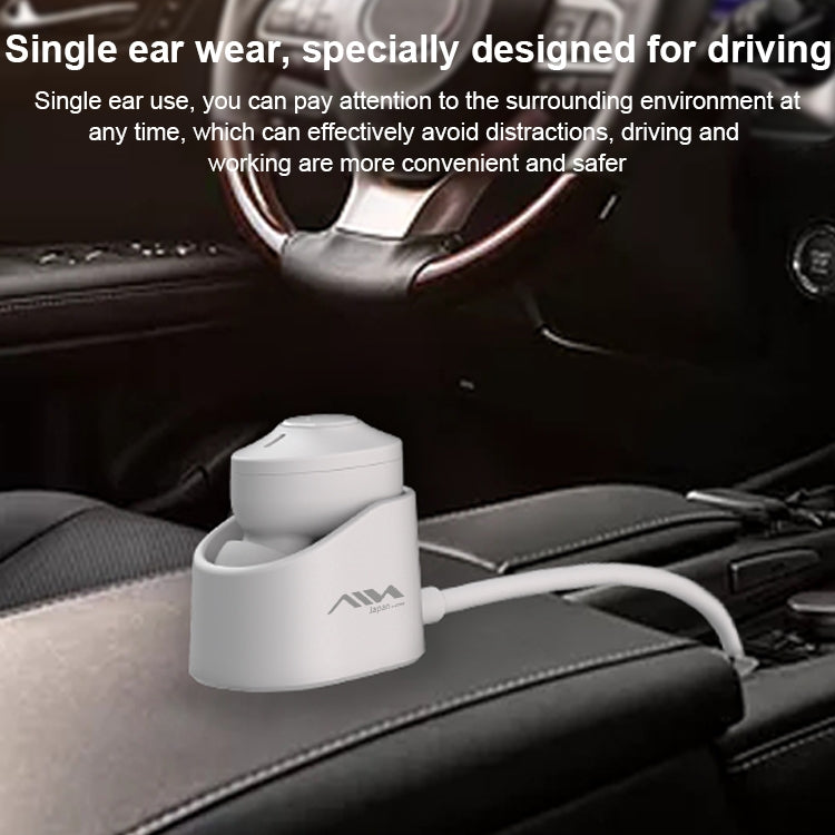 AIN MK-X18S USB-Auto-Einzel-Bluetooth-Kopfhörer mit Ladebox, unterstützt HD-Anrufe und Siri und automatische Kopplung, MK-X18S