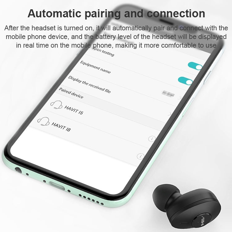 AIN MK-X18S USB-Auto-Einzel-Bluetooth-Kopfhörer mit Ladebox, unterstützt HD-Anrufe und Siri und automatische Kopplung, MK-X18S