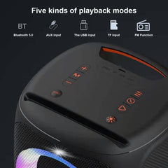 HOPESTAR Party100 Bluetooth 5.0 Portable Waterproof Wireless Bluetooth Speaker with Mobile Charging Function, Party100(Green), Party100(Blue), Party100(Black)