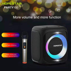 HOPESTAR Party100 Bluetooth 5.0 Portable Waterproof Wireless Bluetooth Speaker with Mobile Charging Function, Party100(Green), Party100(Blue), Party100(Black)