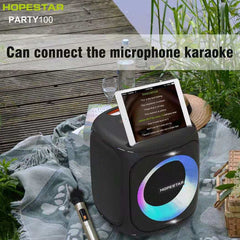 HOPESTAR Party100 Bluetooth 5.0 Portable Waterproof Wireless Bluetooth Speaker with Mobile Charging Function, Party100(Green), Party100(Blue), Party100(Black)