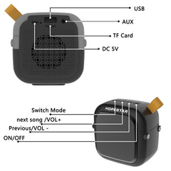 HOPESTAR T5mini Bluetooth 4.2 Portable Mini Wireless Bluetooth Speaker, T5mini (Black), T5mini (Grey), T5mini (Blue), T5mini (Red)