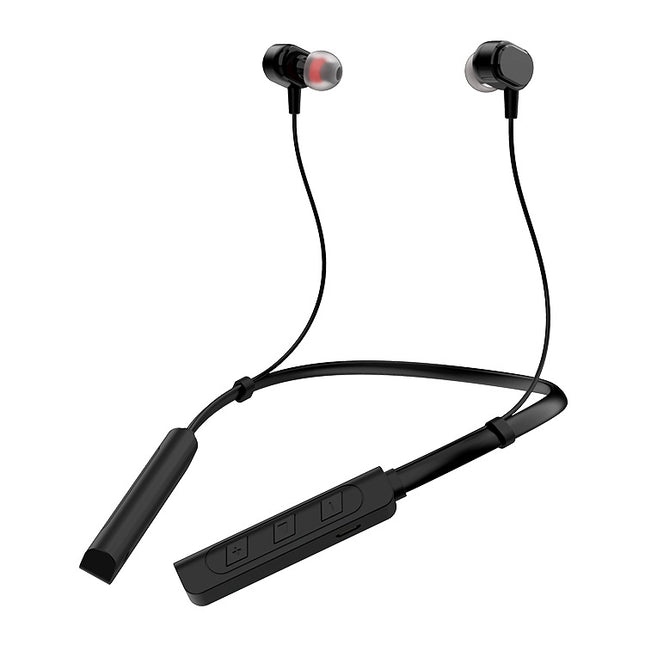 AIN MK-I01 Auriculares deportivos con Bluetooth, control por cable, IPX4, resistentes al agua, con montaje en el cuello, hebilla de cable, soporte para llamadas y asistente de voz
