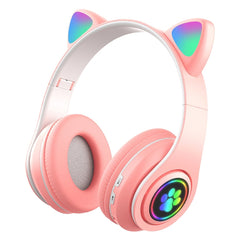 B39 Cat Ear Design LED Gradient Light Wireless Bluetooth Headset