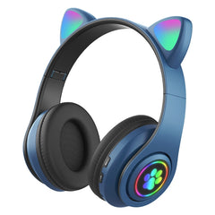 B39 Cat Ear Design LED Gradient Light Wireless Bluetooth Headset