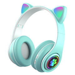 B39 Cat Ear Design LED Gradient Light Wireless Bluetooth Headset