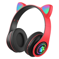 B39 Cat Ear Design LED Gradient Light Wireless Bluetooth Headset