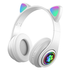 B39 Cat Ear Design LED Gradient Light Wireless Bluetooth Headset