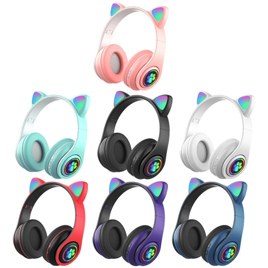 B39 Cat Ear Design LED Gradient Light Wireless Bluetooth Headset