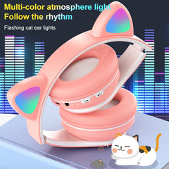 B39 Cat Ear Design LED Gradient Light Wireless Bluetooth Headset