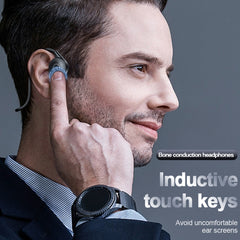 M-1 Back-mounted Touch Noise Reduction Bone Conduction Bluetooth Earphone with Detachable Microphone