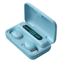 F9-5C Macaron Series Four-bar Breathing Light + Digital Display Noise Reduction Bluetooth Earphone, F9-5C Macaron Four-bar Light Dark Blue, F9-5C Macaron Four-bar Light Pink, F9-5C Macaron Four-bar Light Baby Blue, F9-5C Macaron Four-bar Light Yellow