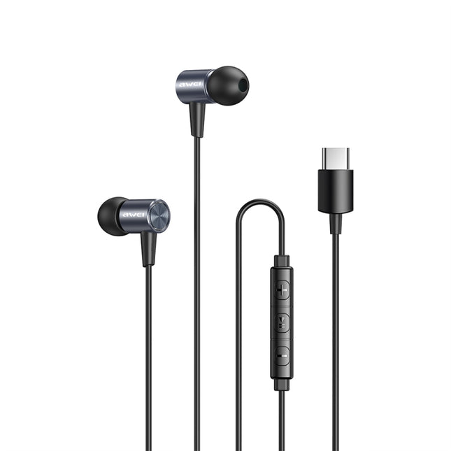 awei TC-2 USB-C / Type-C Interface 6D Stereo Surround Wired Headphones