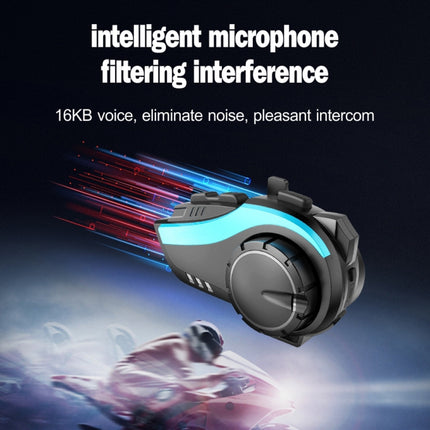 Auriculares para casco de motocicleta Hysnox HY-02 con Bluetooth 5.0, 2000 m, intercomunicador para 6 conductores