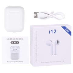 i12 TWS Bluetooth Earphone with Charging Box, i12