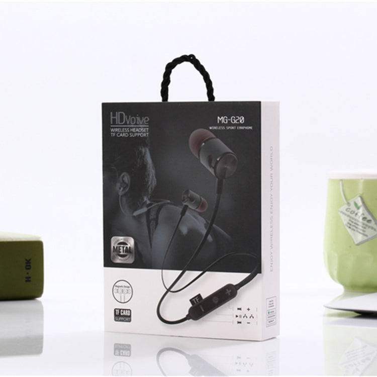 MG-G20 Bluetooth 4.2 Sport Kabelloser Bluetooth-Kopfhörer, Support-Karte