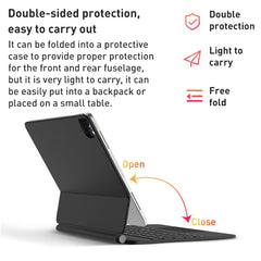 For iPad 10th Gen 10.9 2022 T89 Magic Suspended Bluetooth Keyboard Leather Case