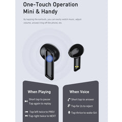 awei T36 Bluetooth 5.0 True Wireless Stereo Bluetooth Earphone, T36(White), T36(Black)