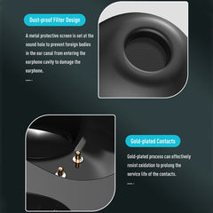 ROCK EB62 TWS Mini Bluetooth Earphone with Magnetic Charging Box, Support LED Power Digital Display & Call