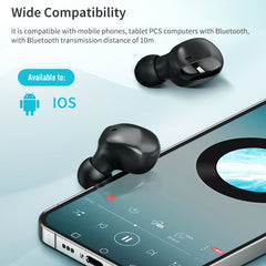 ROCK EB62 TWS Mini Bluetooth Earphone with Magnetic Charging Box, Support LED Power Digital Display & Call