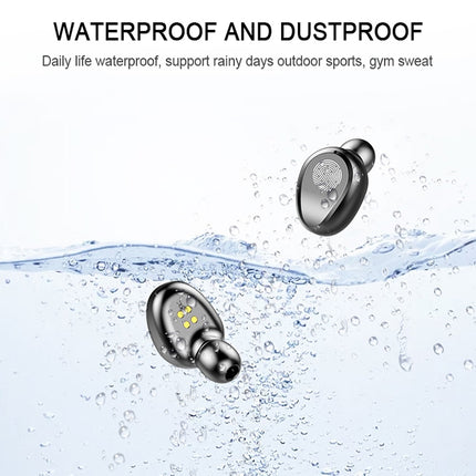 Auriculares inalámbricos Bluetooth binaurales con control táctil F9 TWS V5.0 con estuche de carga y pantalla digital, F9