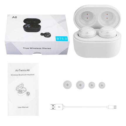 BTH-A6 Wireless Bluetooth 5.0 Earphone with Magnetic Charging Box, BTH-A6