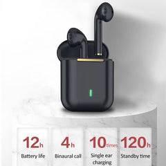 J18 Bluetooth 5.0 TWS Wireless Binaural Bluetooth Earphone with Charging Box, J18 (Green), J18 (Rose Gold), J18 (White), J18 (Black)