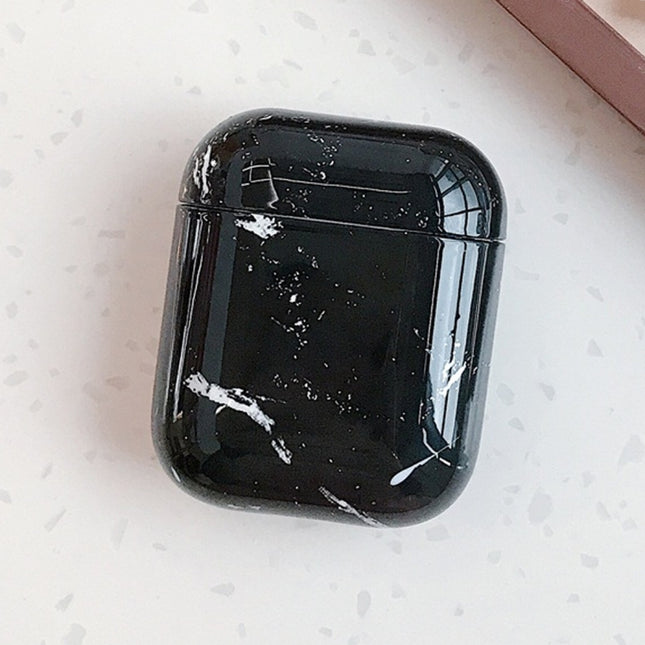 Estuche protector para auriculares inalámbricos con diseño de mármol para Apple AirPods 1/2