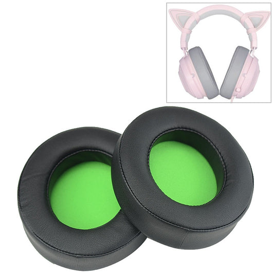 2 PCS For Razer Kraken 7.1 V2 Pro Headphone Cushion Sponge Green Net Cover Earmuffs Replacement Earpads, For Razer Kraken 7.1 V2 Pro(Green)