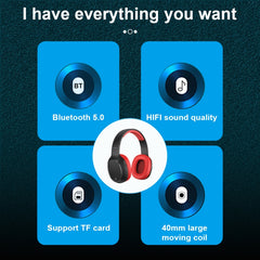 WK M8 Bluetooth 5.0 Fashion Design Music Bluetooth Headphone, Support TF Card