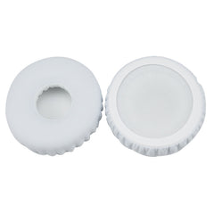 2 protectores de oídos de espuma y cuero sintético para auriculares JBL E40BT/T450, color negro y blanco