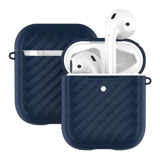 For Apple Airpods 1 / 2 Wave Texture TPU Wireless Earphone Protective Case without Earphone