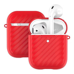 For Apple Airpods 1 / 2 Wave Texture TPU Wireless Earphone Protective Case without Earphone