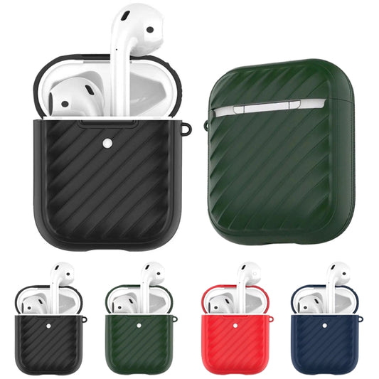 Funda protectora para auriculares inalámbricos Apple Airpods 1/2 Wave Texture TPU sin auriculares