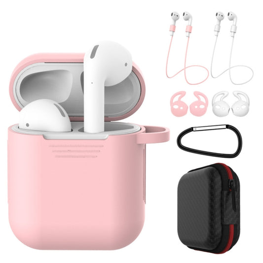 7 PCS Drahtlose Kopfhörer Stoßfeste Silikon-Schutzhülle für Apple AirPods 1 / 2