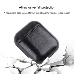 Wireless Earphones Litchi Texture Shockproof Silicone Protective Case for Apple AirPods 1 / 2