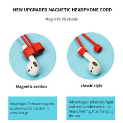Wireless Bluetooth Headset Anti-lost Rope Magnetic Silicone Lanyard for Apple AirPods 1 / 2, For AirPods 1 / 2