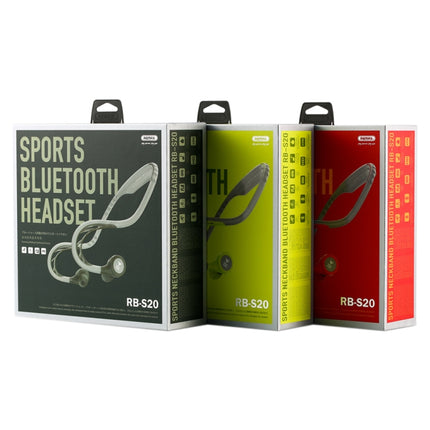 REMAX RB-S20 Bluetooth 4.2 Rotatable Ear Shell Rear-mounted Bluetooth Sports Earphone, RB-S20 Yellow