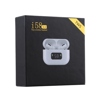 Auriculares inalámbricos Bluetooth 5.0 TWS i58 con pantalla táctil para equipos con sistema iOS, con caja de carga con atracción magnética y pantalla digital inteligente, compatible con Siri