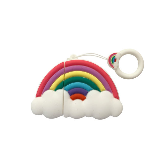 Funda protectora de silicona multicolor arcoíris para auriculares inalámbricos a prueba de golpes para Apple AirPods 1/2