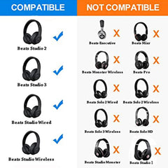 1 Pair Soft Sponge Earmuff Headphone Jacket for Beats Solo 2.0, Wired Version