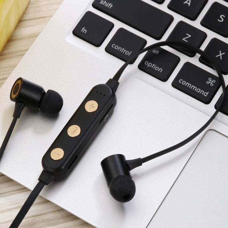 Auriculares Bluetooth V5.0 con absorción magnética para deportes portátiles MG-G22, compatible con tarjeta TF