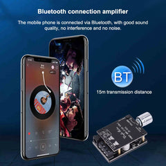 ZK-502L Bluetooth 5.0 12/24V Wireless Stereo Audio Digital Power Amplifier Board 50Wx2 Bluetooth Amp Amplificador, with Shell, ZK-502L with Shell